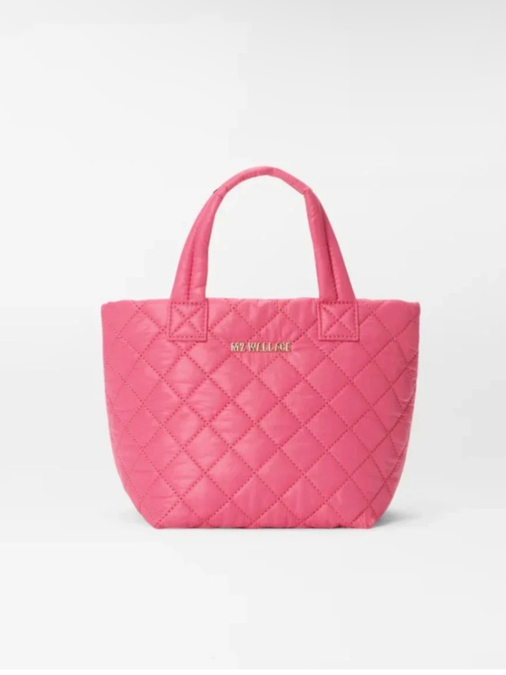 MZ Wallace Quilted Hot Pink Tote with Top Handles